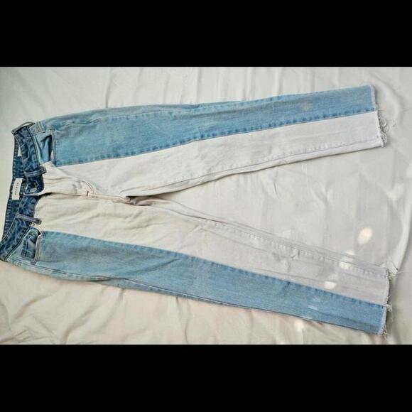 PacSun Mom Jeans Two Toned Color Block Jeans - Size 25 - Picture 3 of 7